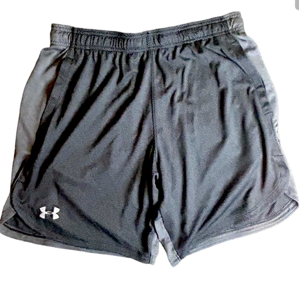 Under Armour Shorts Men’s XL Grey/Black Loose Fit Drawstring Gym